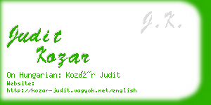 judit kozar business card